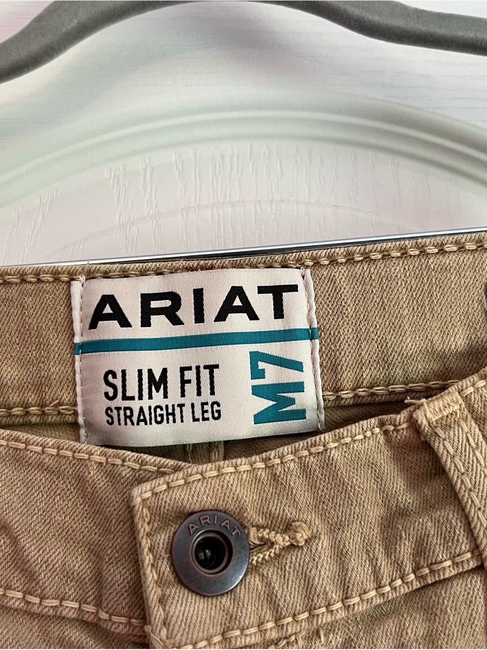 Ariat Men’s Slim Fit Straight Leg Jeans in Tan